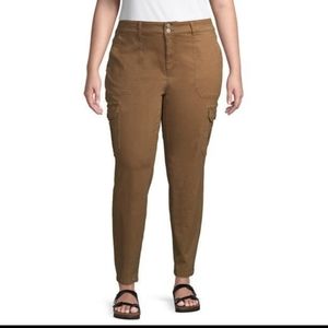 Terra & Sky brown/tan skinny Cargo pants
